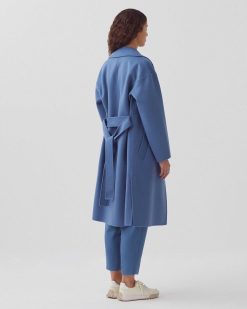 Vestes / Manteaux | Comptoir des Cotonniers Manteau Double Face Laine Et Cachemire Lt Blue Infinity