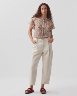 Tops / Blouses / Chemises | Comptoir des Cotonniers Blouse Fluide Manches Courtes Cashmire Brown