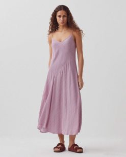 Robes / Combinaisons | Comptoir des Cotonniers Robe Fines Bretelles Lilac Stripe