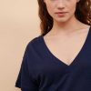 T-Shirts / D Bardeurs | Comptoir des Cotonniers Sarah - T-Shirt En Lin Maritime Blue