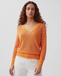 Maille | Comptoir des Cotonniers Pull Col V En Lin Thin Sheen