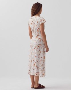 Robes / Combinaisons | Comptoir des Cotonniers Ludivine - Robe Imprim E Fluide Delicate Fl Natural