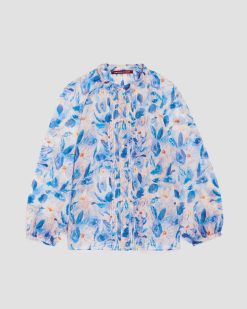 Tops / Blouses / Chemises | Comptoir des Cotonniers Blouse Fluide Manches Longues Window Blue