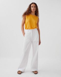 Pantalons | Comptoir des Cotonniers Blandine - Pantalon Droit Brillant White