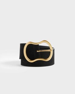 Accessoires | Comptoir des Cotonniers Ceinture Large En Cuir Su D Black