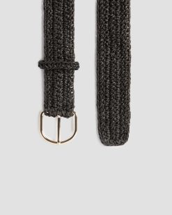 Accessoires | Comptoir des Cotonniers Ceinture Large Tress E En Raphia Black