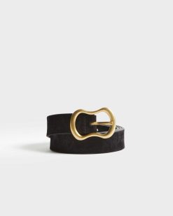 Accessoires | Comptoir des Cotonniers Ceinture Fine En Cuir Su D Black