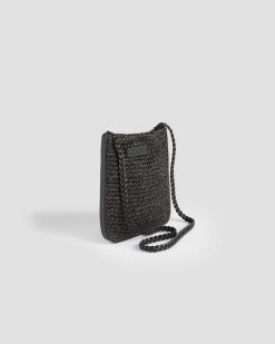 Accessoires | Comptoir des Cotonniers Petit Sac Bandouli Re En Raphia Black