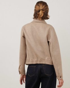 Vestes / Manteaux | Comptoir des Cotonniers Blouson Court En Laine M Lang E Natural