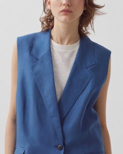 Nos Ensembles | Comptoir des Cotonniers Veste De Costume Sans Manches Moonlight Blue