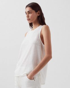 T-Shirts / D Bardeurs | Comptoir des Cotonniers Marcelle - D Bardeur En Lin Brillant White