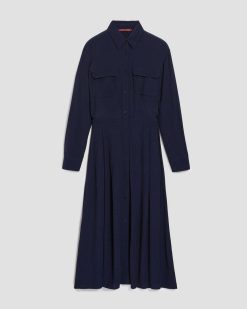 Robes / Combinaisons | Comptoir des Cotonniers Robe Chemise Fluide Baritone Blue