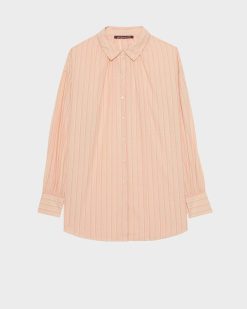 Tops / Blouses / Chemises | Comptoir des Cotonniers Chemise Tunique En Coton Apricot Stripe