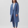 Vestes / Manteaux | Comptoir des Cotonniers Manteau Double Face Laine Et Cachemire Lt Blue Infinity