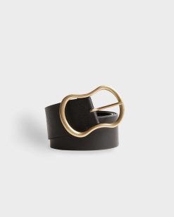 Accessoires | Comptoir des Cotonniers Ceinture Large En Cuir Black