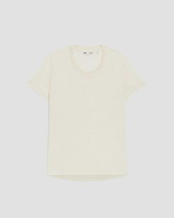 T-Shirts / D Bardeurs | Comptoir des Cotonniers Amandine - T-Shirt Col Rond En Lin Tender Yellow