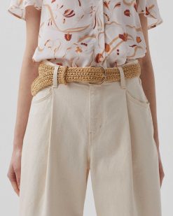 Accessoires | Comptoir des Cotonniers Ceinture Large Tress E En Raphia Natural