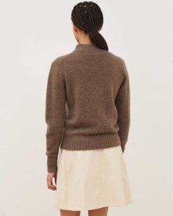 Maille | Comptoir des Cotonniers Pull Col Montant En Cachemire Light Brown Knit