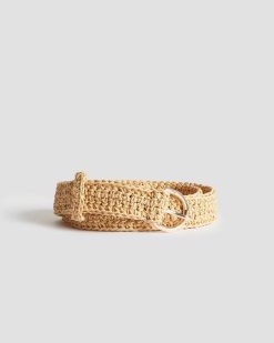 Accessoires | Comptoir des Cotonniers Ceinture Fine Tress E En Raphia Natural