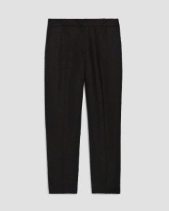 Pantalons | Comptoir des Cotonniers Marguerite - Pantalon Cigarette En Lin Black Beauty