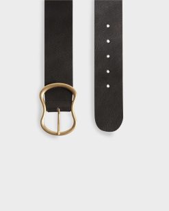 Accessoires | Comptoir des Cotonniers Ceinture Large En Cuir Black