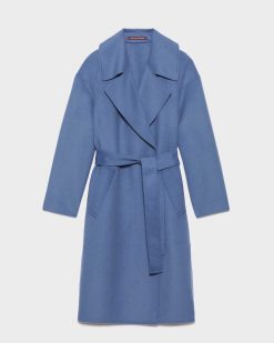 Vestes / Manteaux | Comptoir des Cotonniers Manteau Double Face Laine Et Cachemire Lt Blue Infinity