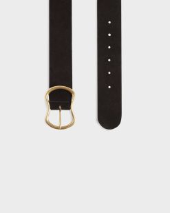 Accessoires | Comptoir des Cotonniers Ceinture Large En Cuir Su D Black