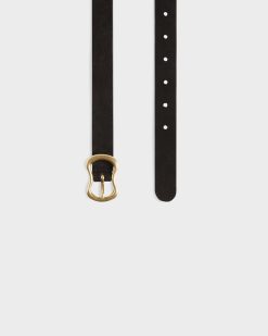 Accessoires | Comptoir des Cotonniers Ceinture Fine En Cuir Su D Black