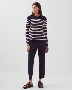 Maille | Comptoir des Cotonniers Maddy - Pull Marin En Laine M Rinos Navy Stripes