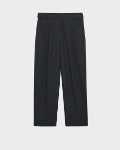 Pantalons | Comptoir des Cotonniers Peggy - Pantalon Carrot En Laine M Lang E Solid Dark Grey