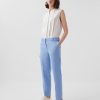 Pantalons | Comptoir des Cotonniers Marguerite - Pantalon Cigarette En Lin Bel Air Blue