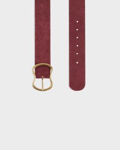 Accessoires | Comptoir des Cotonniers Ceinture Large En Cuir Su D Wine