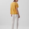 T-Shirts / D Bardeurs | Comptoir des Cotonniers Sarah - T-Shirt Col V En Lin Ochre Yellow