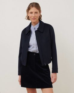 Vestes / Manteaux | Comptoir des Cotonniers Blouson Court En Laine M Lang E Navy