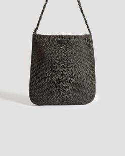 Accessoires | Comptoir des Cotonniers Sac Bandouli Re En Raphia Black