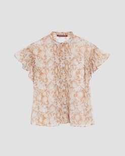 Tops / Blouses / Chemises | Comptoir des Cotonniers Blouse Fluide Manches Courtes Cashmire Brown