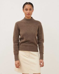 Maille | Comptoir des Cotonniers Pull Col Montant En Cachemire Light Brown Knit