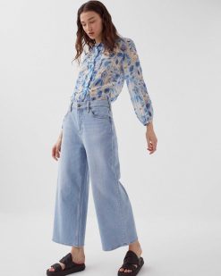 Tops / Blouses / Chemises | Comptoir des Cotonniers Blouse Fluide Manches Longues Window Blue