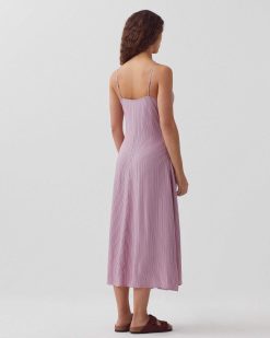 Robes / Combinaisons | Comptoir des Cotonniers Robe Fines Bretelles Lilac Stripe